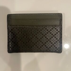 Green Checkered Card Holder